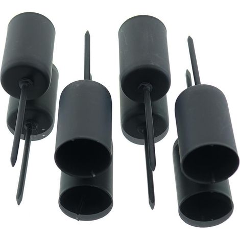 Kaemingk Stabkerzenhalter Schwarz Ø 2,3 x 9,2 cm aus Eisen - 4er Set (1/2)