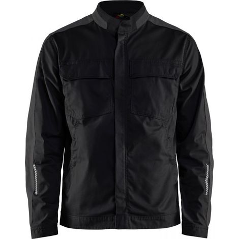 Veste de travail industrie stretch 2D 4444 - Noir/Gris foncé M (1/5)
