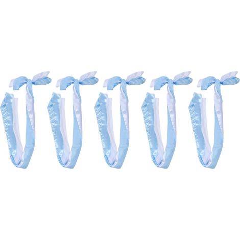 5pcs Ribbons de décoration d'allée de Mariage, Ribbons de cérémonie de Mariage Chaise de Mariage Bows Satin Long Tail Design pour Les fêtes Birthday (1/5)