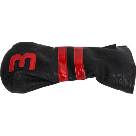 Housse de poteau de golf en bois avec grand numéro coloré - Housse de protection noire pour poteau de golf en bois (1/5)