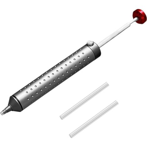 Outil de retraite de soudure, Pistolet à fer à souder électrique, Pompe à dessouder, Aspirateur de soudure, Ventouse Pompe à Dessouder, Pompe à dessouder électrique, avec 2 buse en silicone (218mm) (1/5)