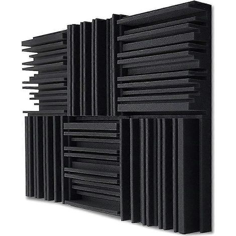 24 Stück Studio-Akustikschaumstoffplatten, schalldämmende Schwammschaumstoffmatten