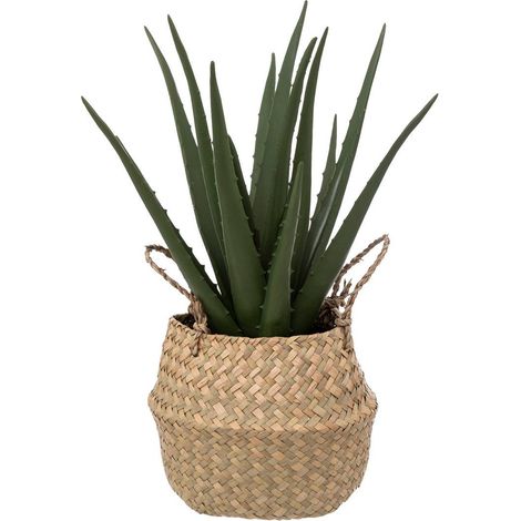 Vaso di canne di aloe vera artificiale h40cm - Atmosphera créateur d'intérieur