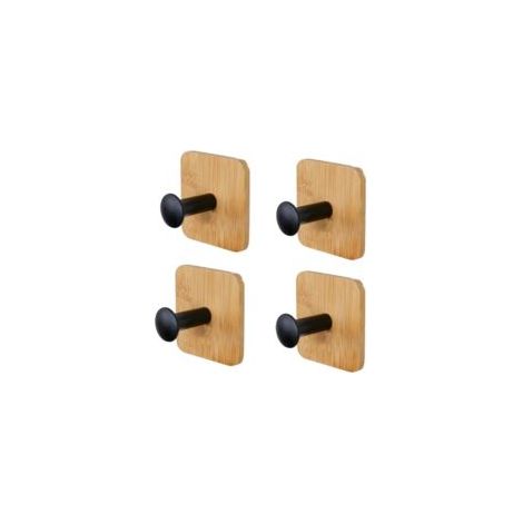 4 Pièces 35 mm Patere Murale Bois, Givré Crochets Muraux en Bois, Porte Manteau Mural Bois sans Perçage, une Combinaison D'éléments Industriels et Naturels (1/5)