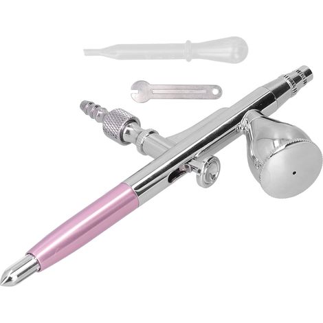 Kit de pistolet aérographe G1/8 pour peinture, décoration maison et modélisme, ensemble artistique rose (1/5)