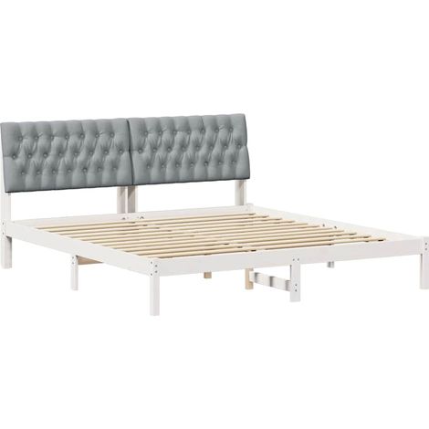Estructura de Cama con Cabecera Tapizada 180 x 200 cm vidaXL