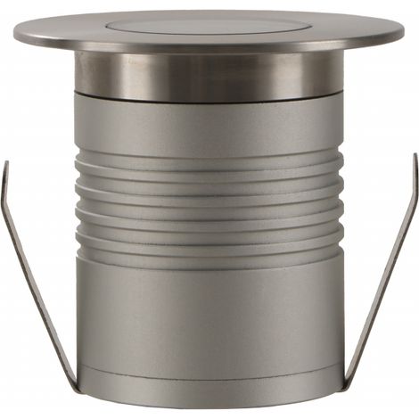 Spot Encastrable Extérieur de Sol LED D45 5W 24V 24° IP67 Inox hors Transfo ZAMBELIS - 24 deg - Blanc chaud - 3000K