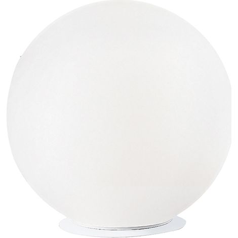 Lampe De Table Emily 20Cm En Verre Soufflé Satiné Blanc - Douille E27 75W Ip20 - Éclairage Design D'Intérieur - Groupe Rossini (1/5)