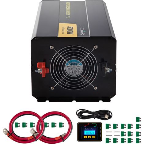 Mophorn Invertitore di Potenza 12 V CC a 120 V CA, Onda Sinusoidale Modificata da 5000 W con Telecomando LCD e Indicatore LED, Ideale per Camion, Camper, Auto, Barche, Viaggi, Campeggio ed Emergenze (1/5)
