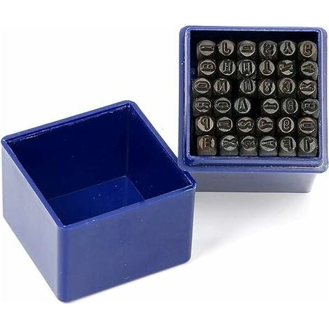Juego de 36 Letras para Perforar 3 mm Letras del abecedario AZ y Números del 0 al 9, Para perforar hierro y acero (1/5)