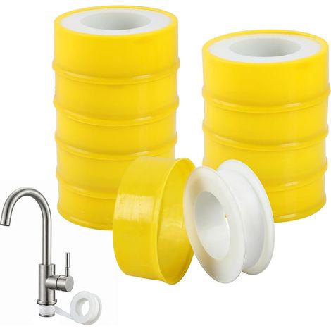10 rouleaux ruban téflon, 15mm x 15m, -60°C à +240°C, étanche (1/5)