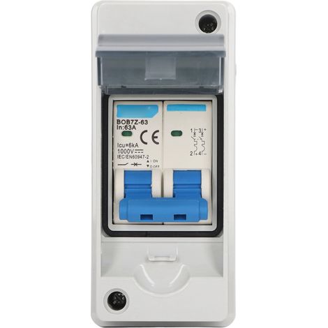 PV-Solar-Trennschalter mit Überspannungsschutz, IP65 wasserdicht, Miniatur-Leistungsschalter, 63 A, 1000 V (1/5)