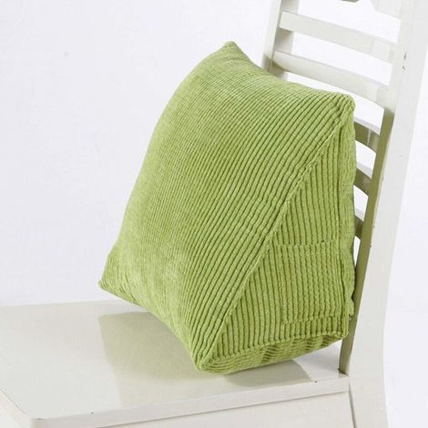 VURAHOME - Oreiller Triangle arrière, Oreiller cale de Support de lit, Coussin de Repos arrière canapé Chaise de Bureau Jeter Oreiller de canapé pour Adultes Enfants (Vert 203640cm)