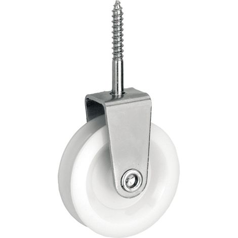 Vogelrolle ø 50 mm für Seil Durchmeser 8 mm mit Holzgewindeschraube, Polyamid