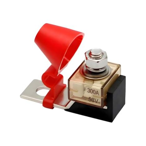 KVAEY Kit de fusible de borne de batterie, 300 A 58 V, fusible de batterie nominale et bloc de fusible étanche pour voitures, véhicules à énergie neuve, camping-car, navires de croisière (1/5)