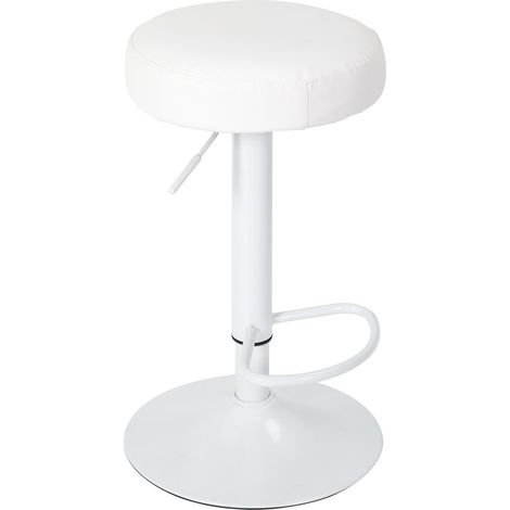 Tabouret de bar reglable blanc 36x63,5x36 cm