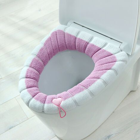 coussins de siège de toilette universels imperméables avec boucle de suspension pour salle de bain - Doux et chaud - Lavables (1/5)