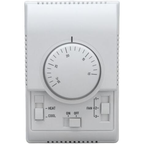 Pair - Thermostat mécanique pour climatisation centrale 110-220V – Installation intégrée – Longue durée de vie – Commutateur de mode chaud/froid