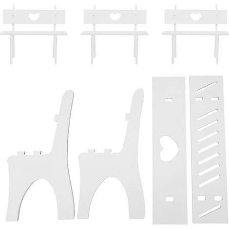 Ensemble de 4 pièces : poupée suspendue aux pieds, petite chaise, tabouret, ornement décoratif pour bureau. (1/5)