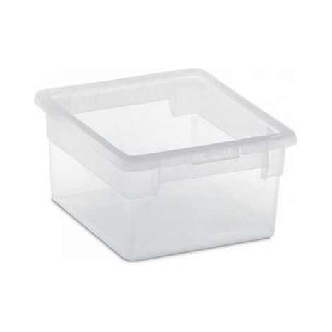 contenitore multiuso con coperchio "light box s/2" trasparente 17,8x20,4x10 cm