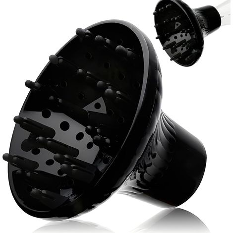 Universele haardiffuser, sterke grip, haardroger met 4,2 cm tot 5,2 cm, voor krullen of golvend haar, diffuser voor krullend haar (1/5)