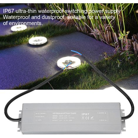 Alimentation LED étanche IP67 100W 12V, transformateur ultra fin 100-240VAC pour ruban lumineux (1/5)