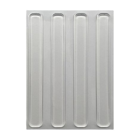 Protectores, almohadillas y alfombrillas antideslizantes de silicona transparente para muebles (10 x 1,2 x 0,3 cm, 4 unidades por paquete) (1/5)