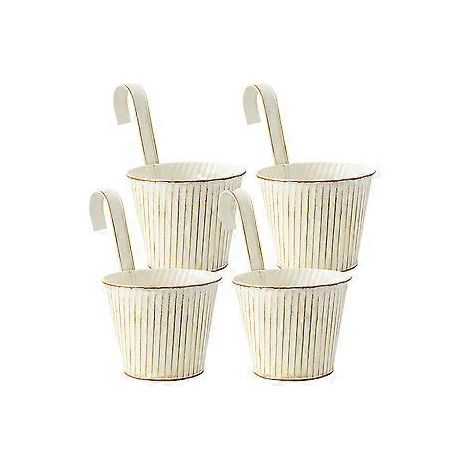4er-Set Hängeblumentöpfe, Vintage-Blumenpflanztöpfe, Blumenhalter, Hängeblumentöpfe, Hängepflanzgefäße