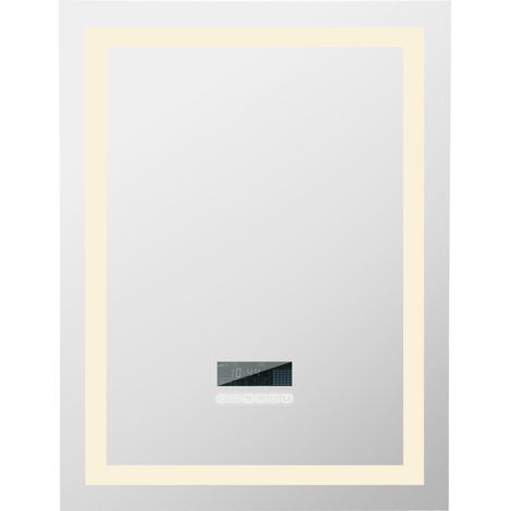 Specchio da bagno, Specchio LED, bluetooth, illuminato, dimmerabile 60x80cm interruttore tattile