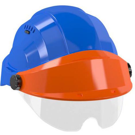HELM 'ORIZON' BLAUES VISIER ORANGE MIT BRILLE TALIAPLAST - 563745