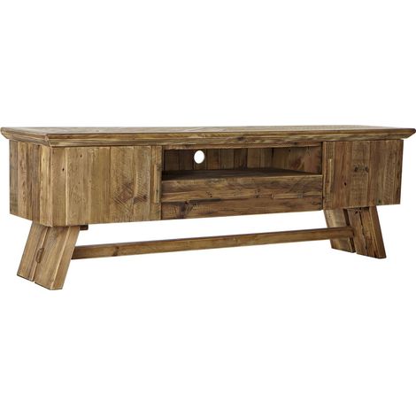 Meuble TV durable en bois recyclé pour salon éco - Naturel bois recyclé (1/5)