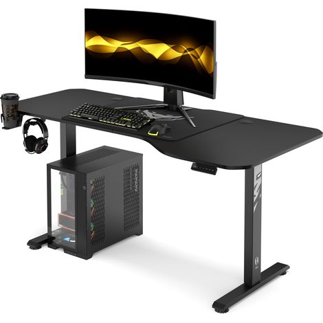 Höhenverstellbarer Schreibtisch Diablo X-Tensio 1600 Schwarz