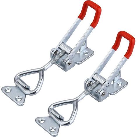 Zweiteiliges, verstellbares Schieberiegel-Set, geeignet für Türen, Schließfächer und Kisten, mit einer Tragfähigkeit von 220 kg.