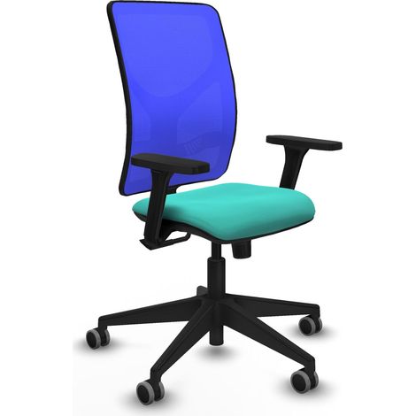 Chaise de bureau piqueras y crespo Motilla turquoise accoudoirs 3D (1/2)