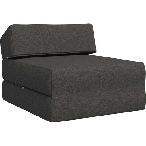 Sofá Cama Plegable Gris oscuro 60 x 70 x 41 cm Tela vidaXL (1/5)