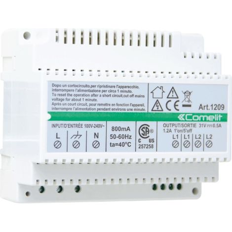 Alimentatore Kit Audio/Video 2 Fili ( Comelit Cod. 1209 )