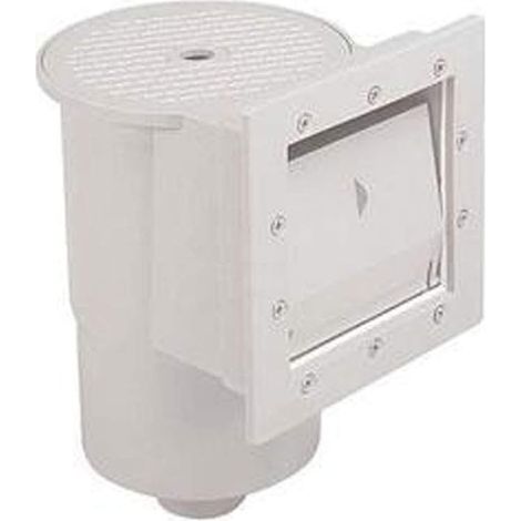1 Écumoire pour piscine, ABS blanc, avec buse de refoulement, clapet robot, raccords 32 à 38 mm, cadre décoratif (1/5)