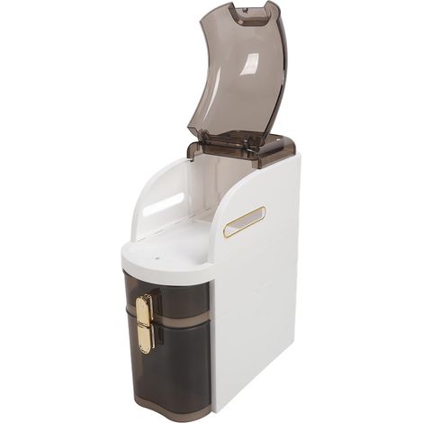 Meuble de rangement vertical pour petits espaces, tiroirs transparents, armoire étroite et haute à joint mince, idéal pour salle de bain et cuisine. (1/5)