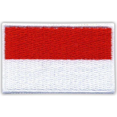 Aufnäher mit indonesischer Flagge – zum Aufnähen – gestickter Aufnäher/Abzeichen/Emblem