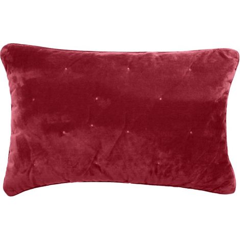 Housse de coussin velours - Finition surpiqures "Gipsy" Vent du sud - Gipsy Pourpre - Coussin 40 x 60 cm - Gipsy Pourpre - (1/3)