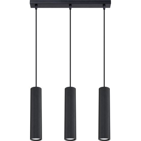 Lampada a sospensione ambra 3 GU10 nero ALU lumilo 15.675.75 (1/5)
