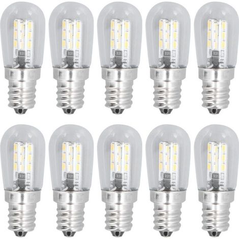 Ampoule LED E12 10 pièces 1,5W lumière blanche chaude – 500LM – Verre – Compatible plafonniers et appliques – Durée de vie 50 000h (1/5)