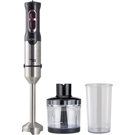Batteur à main en acier inoxydable 1000w avec accessoires pro chef 5607 solac