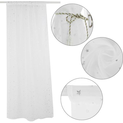 Voile pour fenêtre et porte, rideau pour salon, chambre et café (1/5)