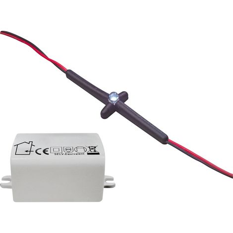 Fliesenleuchten Set Crosslight LED 4x0,275W 3,6VA, 230/12V 70mm schwarz/Kunststoff (1/5)