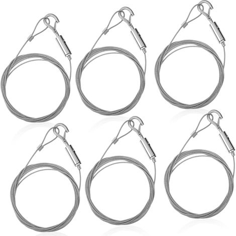 Lot de 6 crochets sécurité en fil d'acier inoxydable pour suspendre (1/5)