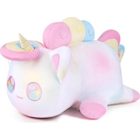 Lot de 5 jouets doux Aphmau Meow Meows : sandwich, frites, donut, chat licorne et chat - peluches kawaii, collection adorable, parfait pour enfants et fans. (1/2)