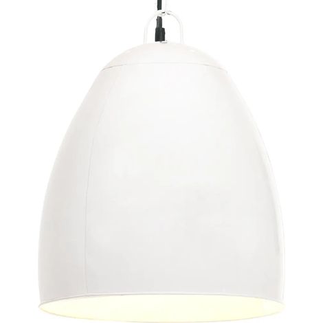 Lampada a sospensione industriale 154 x 42 cm atmosfera accogliente soggiorno ufficio in ferro bianco 020046681