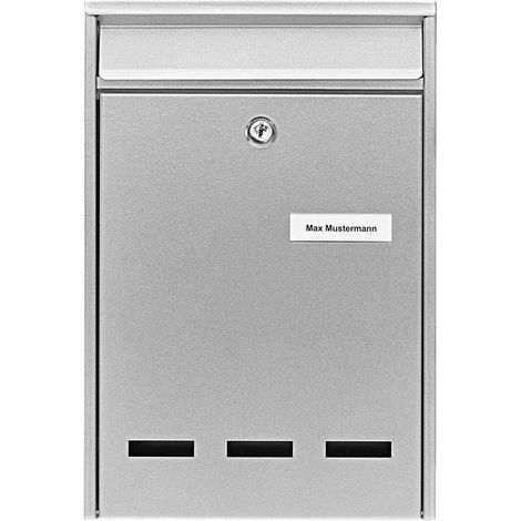 Burg Wächter 61020 POCKET 5871 SI Briefkasten Stahl Silber Schlüsselschloss (1/5)