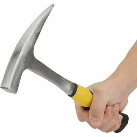 Martello per mattoni con asta tubolare Martello per mattoni geologico a doppia testa piatta per muratura in piastrelle Rilevamento geologico (S) - S (1/5)